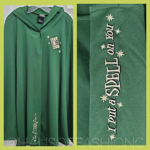 TORRID Disney Hocus Pocus Green Hooded Cape Coat! NWT! - Picture 4 of 7